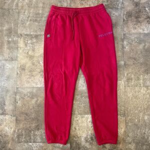 peloton hot pink logo jogger sweatpants with pockets size large